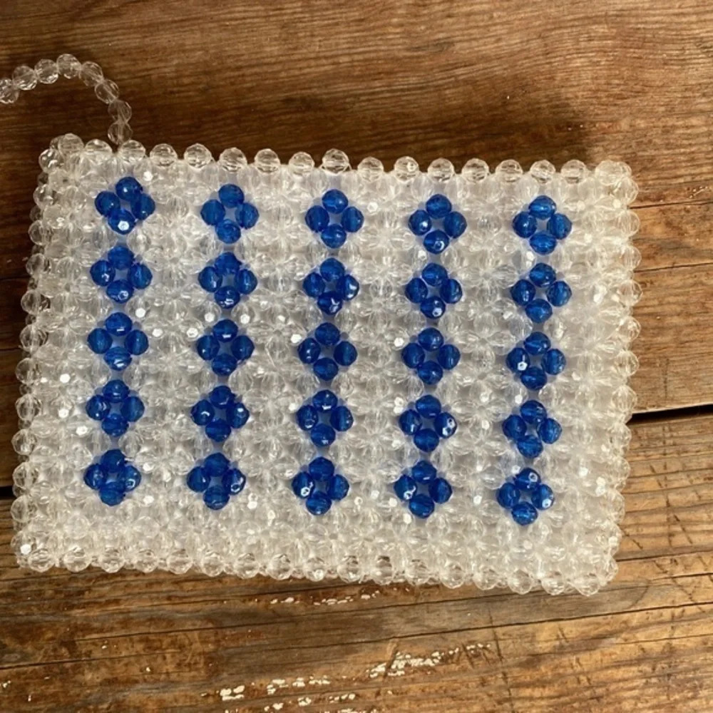 Anthropologie Beaded Pouch Bag